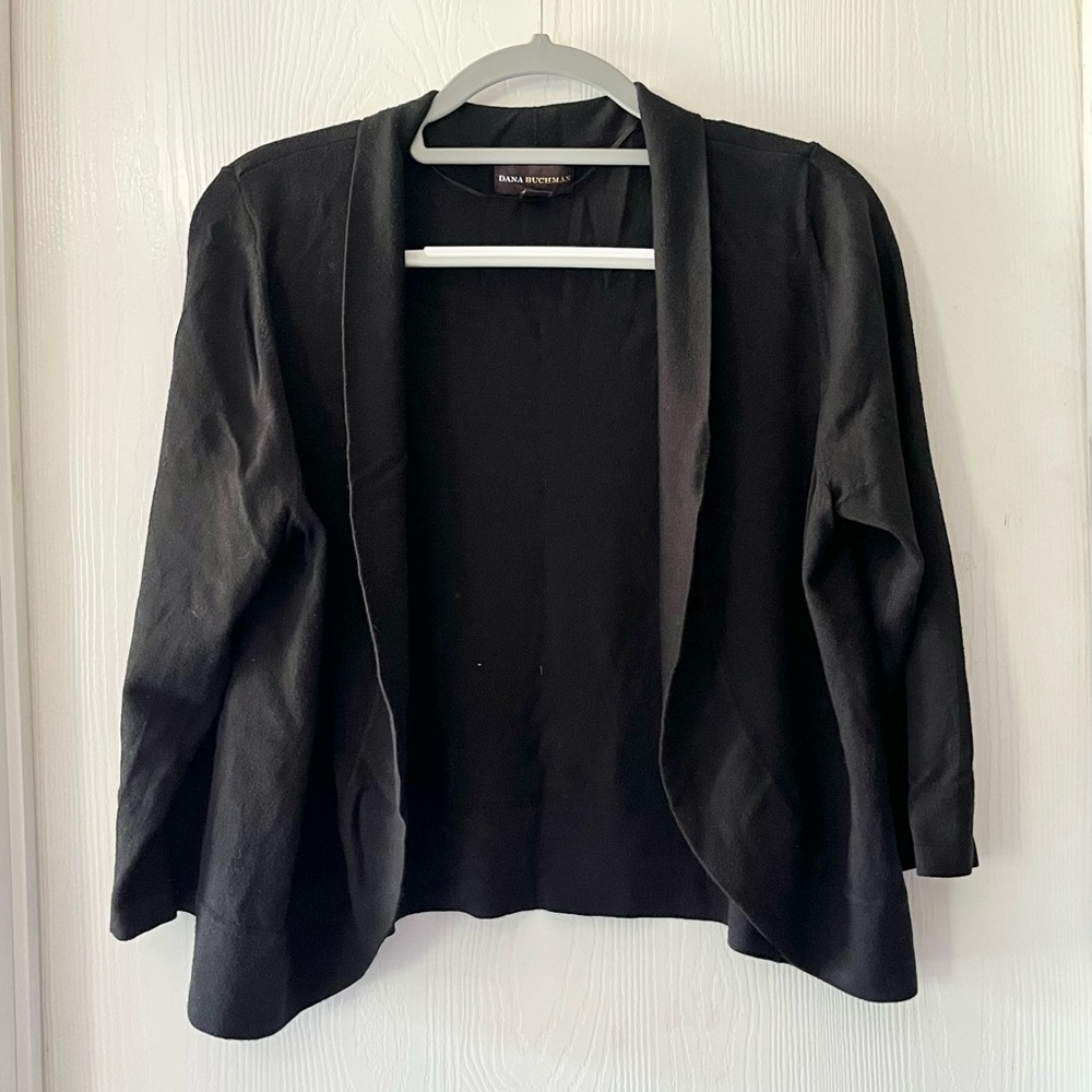 DANA BUCHMAN Black Open-Front Shrug - Picture 2 of 7